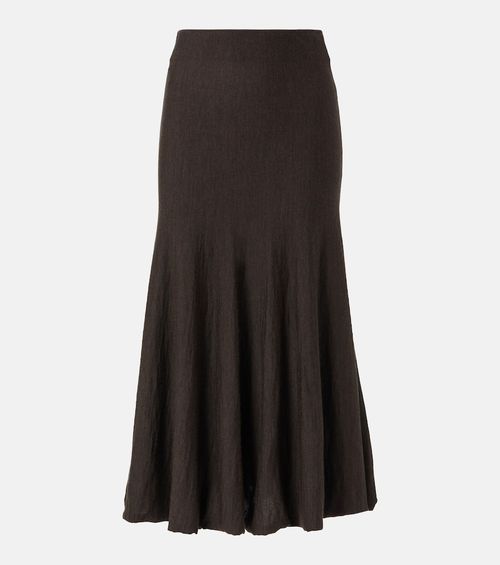 Mayu wool midi skirt