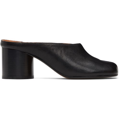 Black Tabi Décolleté Mule Heels
