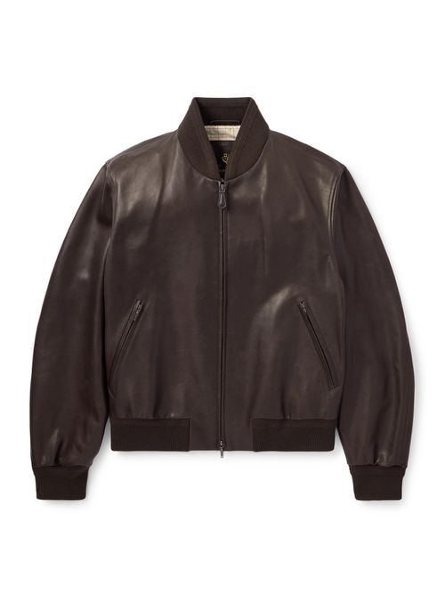 Leather Bomber Jacket