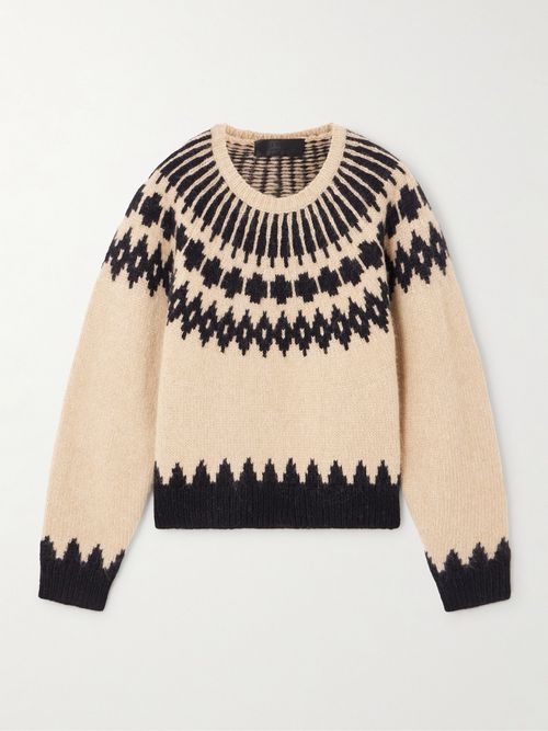Alena Fair Isle Alpaca-blend Sweater - Brown