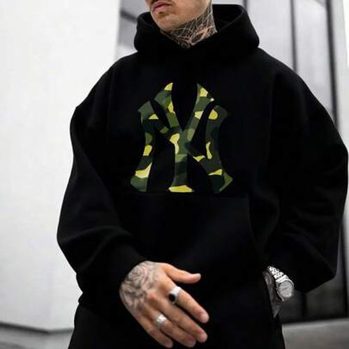 Men Graphic Hoodies | Camo YN Graphic | Men's Fashion Hoodie | Fleece Lined Fabric, Winter Warm Hooded Sweatshirt | Gift For Husband/Boyfriend | Unise