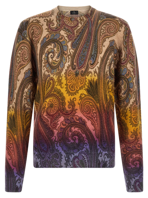 Paisley Wool Sweater — Multicolor