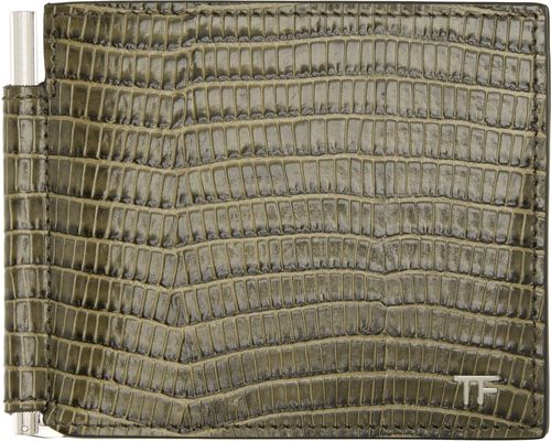 Khaki T line Money Clip Wallet