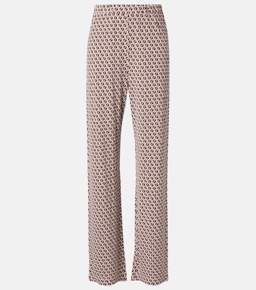 Abate printed wide-leg pants