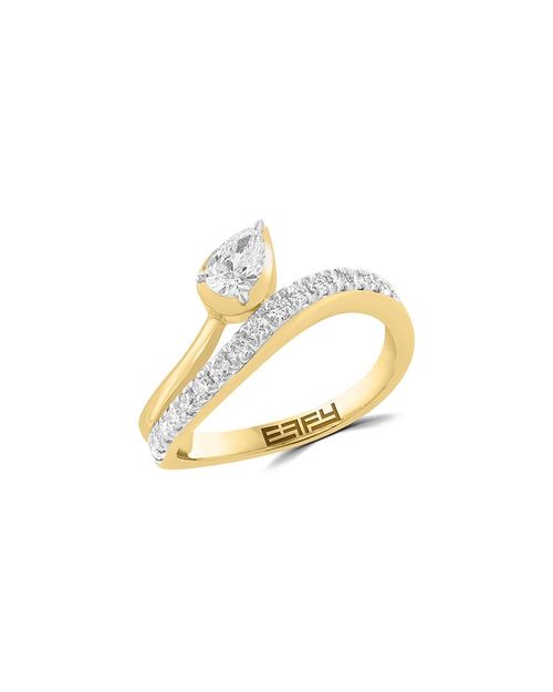 Gold Over Silver 0.58 ct. tw. Lab-Grown Diamond Ring