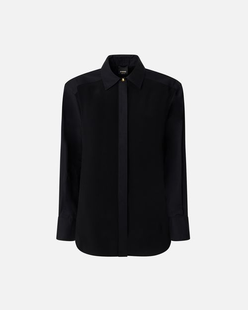 Poplin and crêpe shirt - 36