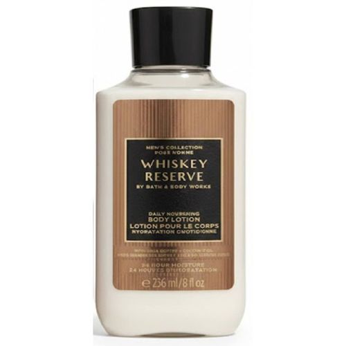 Bath & Body Works Men's Whiskey Reserve Daily Hydrating Body Lotion 236ml – Warm Woody Scent in A