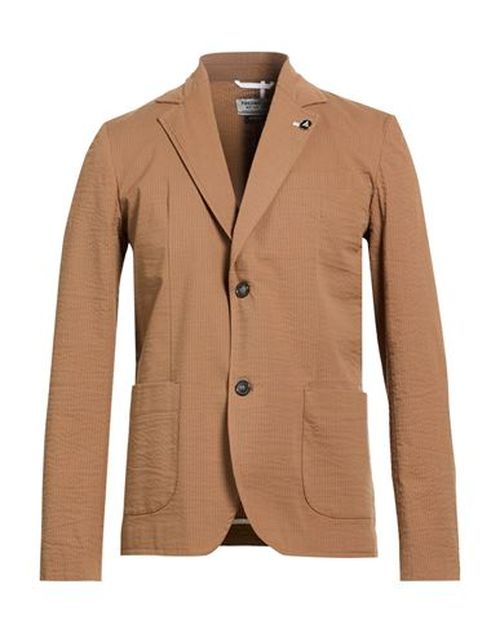 Man Blazer Camel Size M Cotton, Elastane