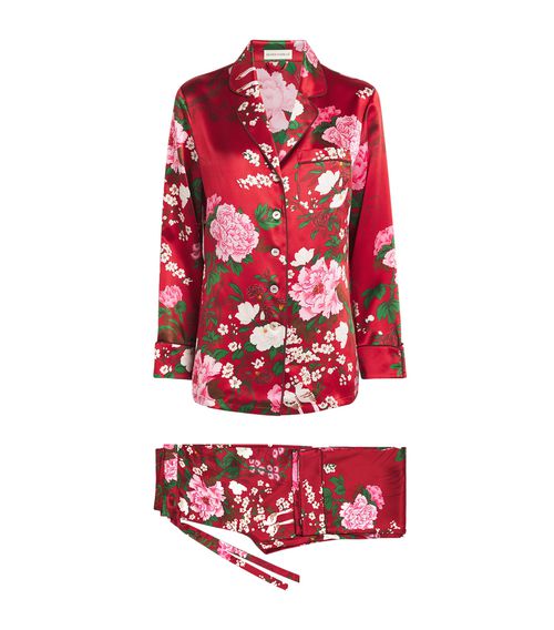 Silk Floral Print Lila Tardieu Pyjama Set