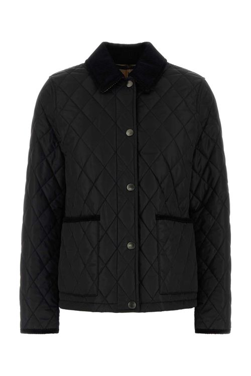 Quilted Nylon Jacket — Black