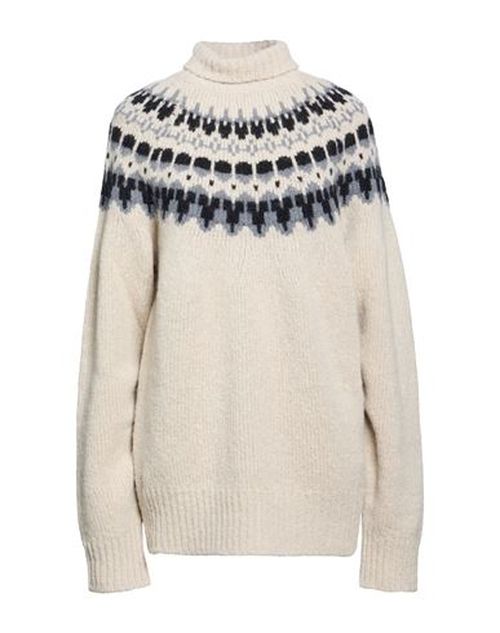 Woman Turtleneck Beige Size L Alpaca wool, Polyamide, Wool, Elastane