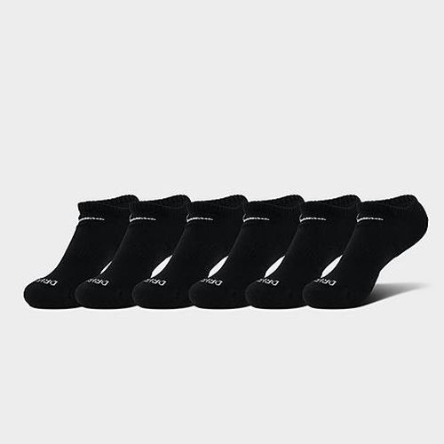 Everyday Plus Cushioned No-Show Training Socks (6-Pack) in BLACK/WHITE 
