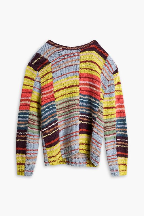 Jacquard-knit cotton and alpaca-blend sweater - Multicolor - XS/S