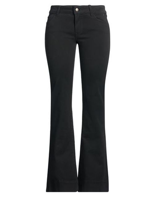 Woman Pants Black Size 2 Cotton, Elastane