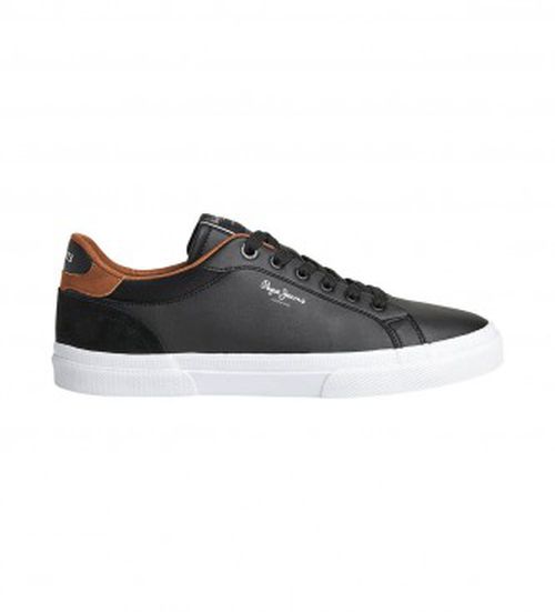Pepe Jeans for man. PMS30839 Kenton Court shoes black (46), Leather, Flat, Laces, Casual