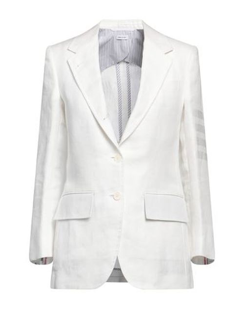 Woman Blazer White Size 8 Linen