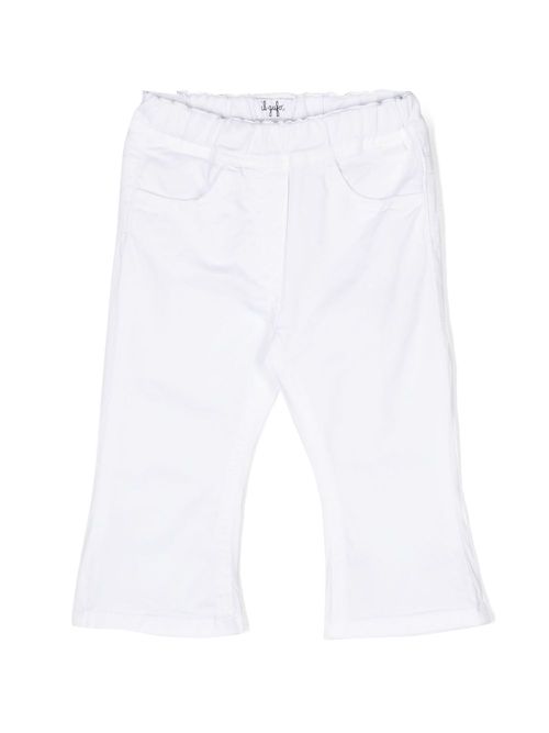 Flared cotton jeans - White