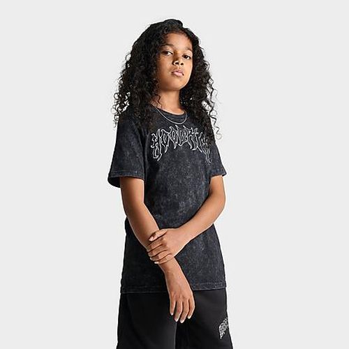 Big Kids Spectral Washed T-Shirt in Black Washed