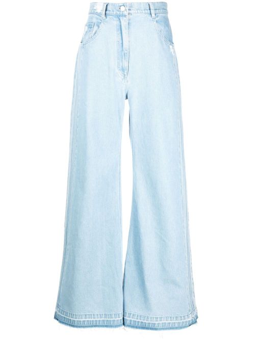 Zoe wide-leg cotton jeans - Blue