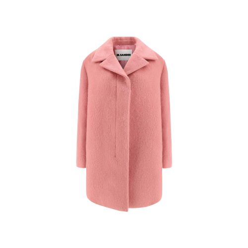 Mohair Wool Blend Coat — Pink