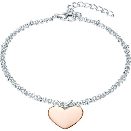 Rafaela Donata Womens Female Sterling Silver Bracelet - Silver & Rose Gold - Size 20 cm