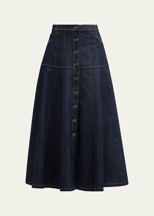 Veena Denim Midi Skirt