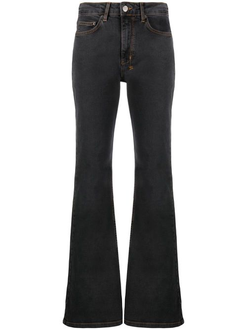 Flared-leg denim jeans - Black