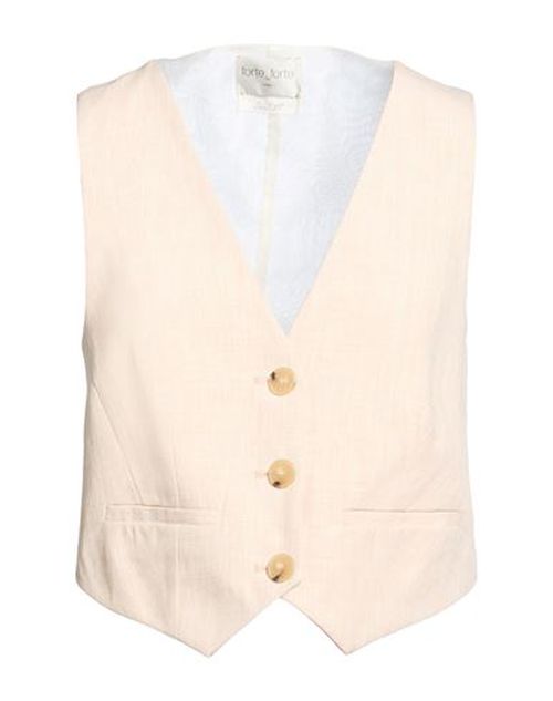 Forte_forte Woman Tailored Vest Apricot Size 1 Viscose, Linen, Polyester, Polyamide