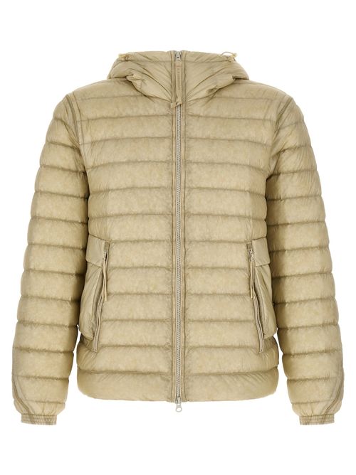 Goggle Down Jacket — Beige