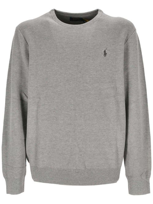Pony Embroidered Crewneck Knitted Jumper