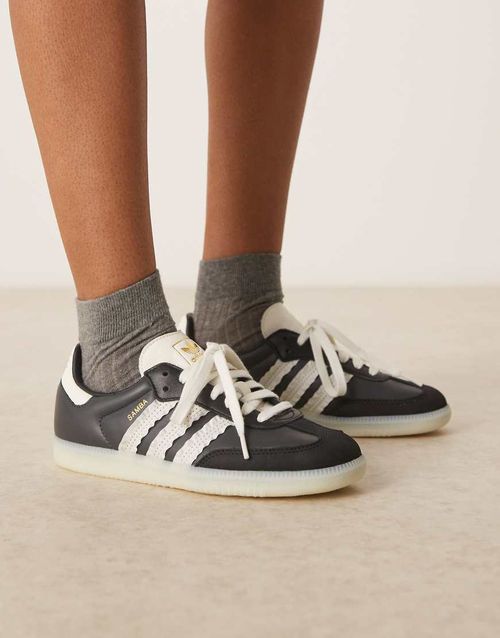 Samba OG trainers in black and white ruffle