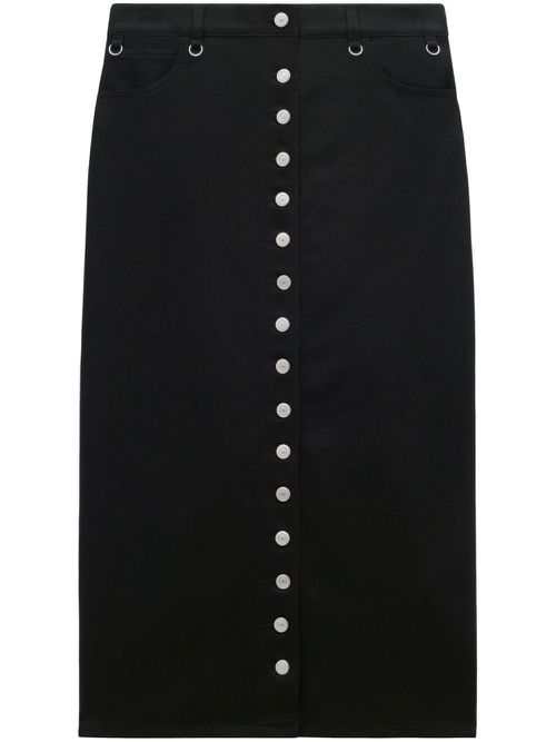 Multiflex denim midi skirt - Black