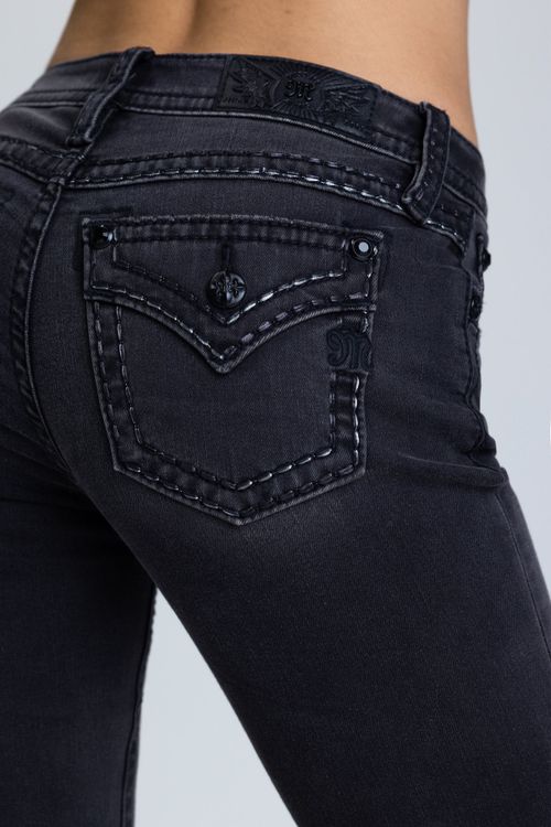 "Onyx Stitched Bootcut Jeans