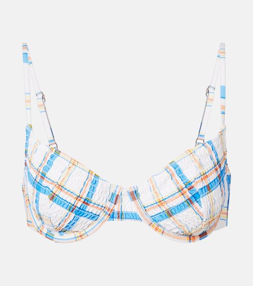 Checked bikini top