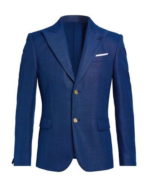 Man Blazer Bright blue Size 36 Polyester, Viscose, Elastane