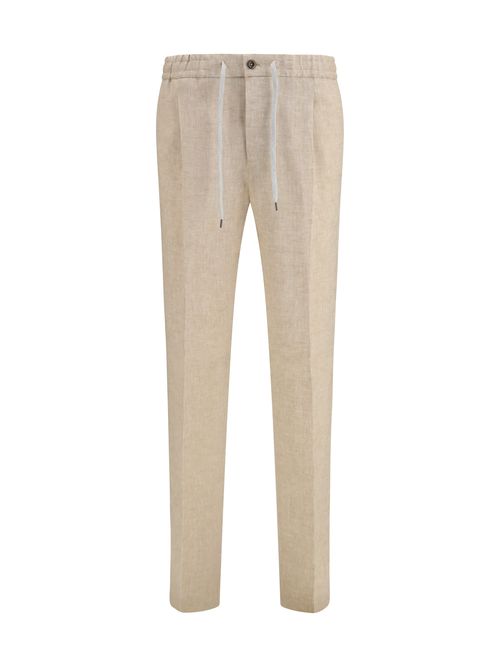 Linen Trousers — Beige