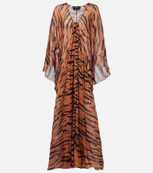 X Sabine Getty printed silk kaftan