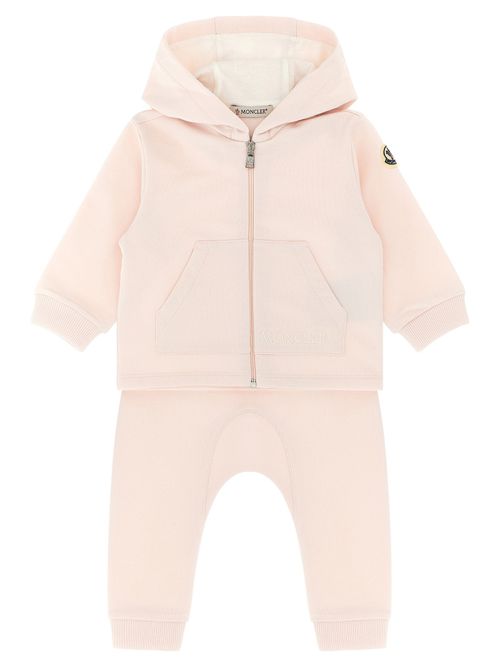 Logo-Embroidered Brushed Cotton Sweatshirt — Pink