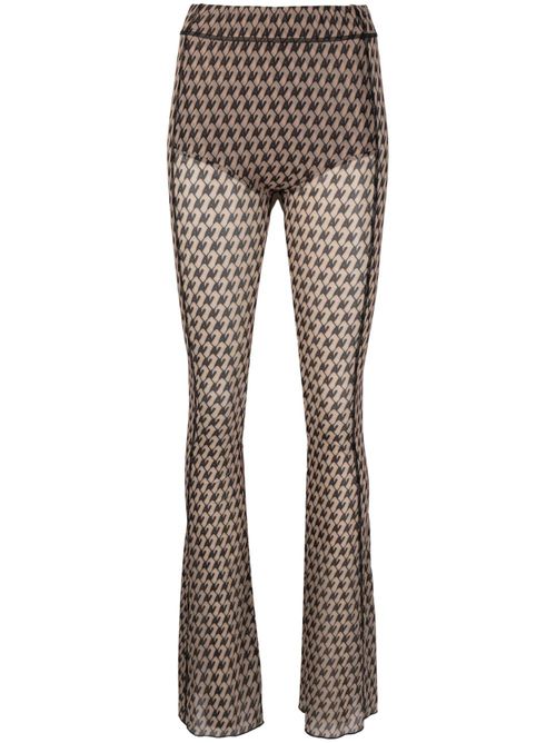Apartment monogram-print trousers - Brown