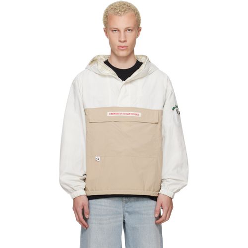 Off-White & Beige 'AAPE' Main Reversible Jacket