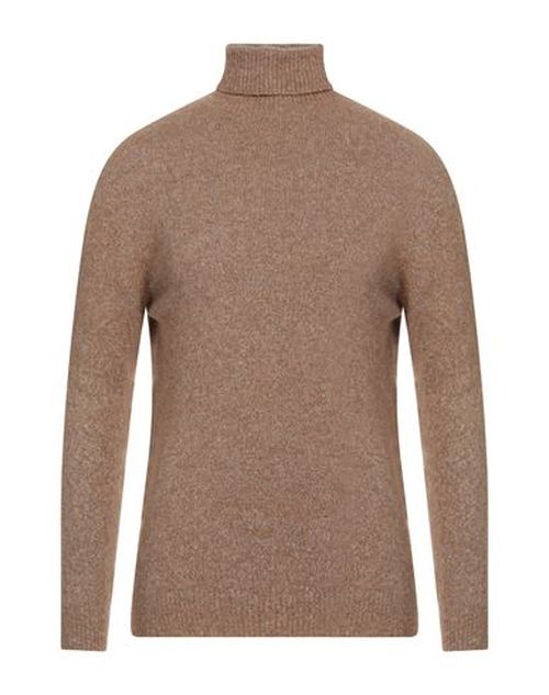 Alpha Studio Man Turtleneck Camel Size 46 Alpaca wool, Polyamide, Cotton, Modal, Elastane