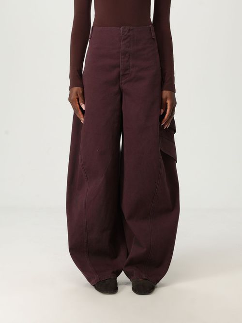 Pants ALAÏA Woman color Burgundy