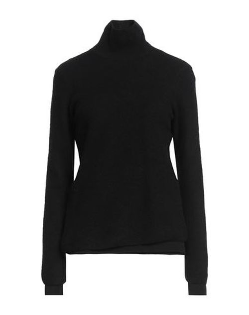 Woman Turtleneck Black Size 2 Wool, Cotton