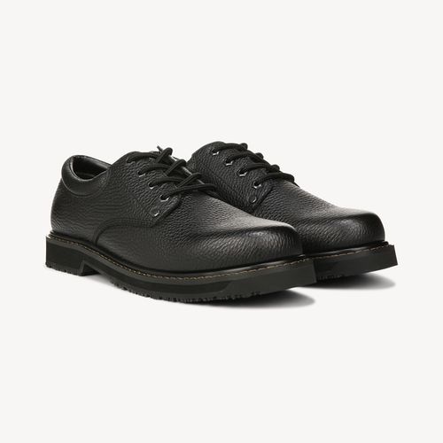 Work Men's Harrington II Slip Resistant Oxford Shoes Black Leather DRTX
