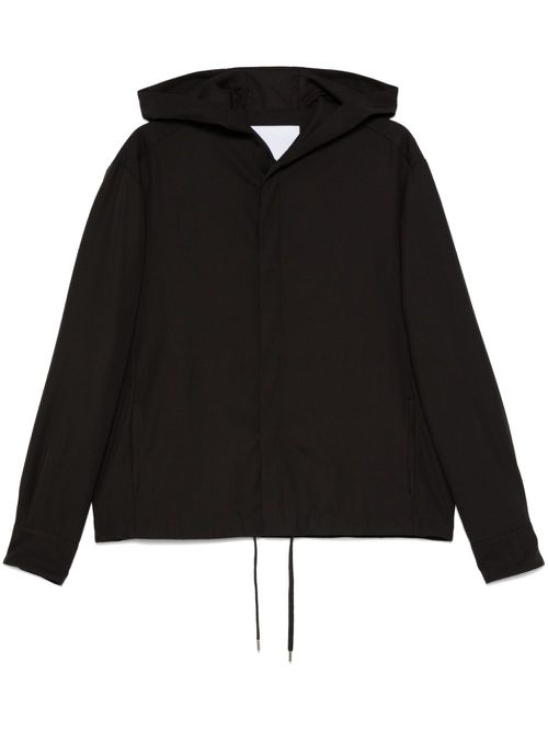 Twill-weave hoodie - Brown
