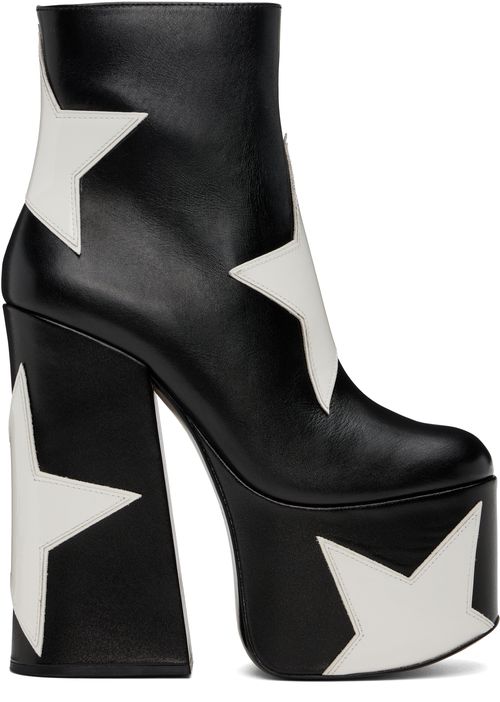 Marc Jacobs Black 'The Star Patcchwork Kiki Platform' Boots
