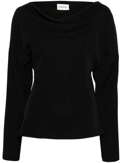 Cowl-neck blouse - Black