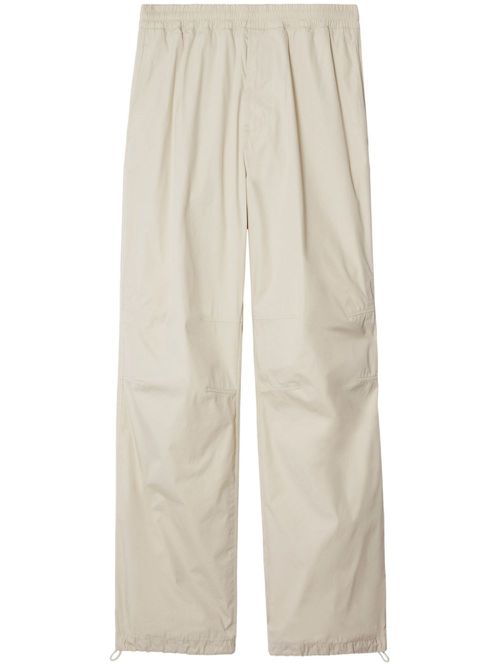 Straight-leg drawstring trousers - Neutrals