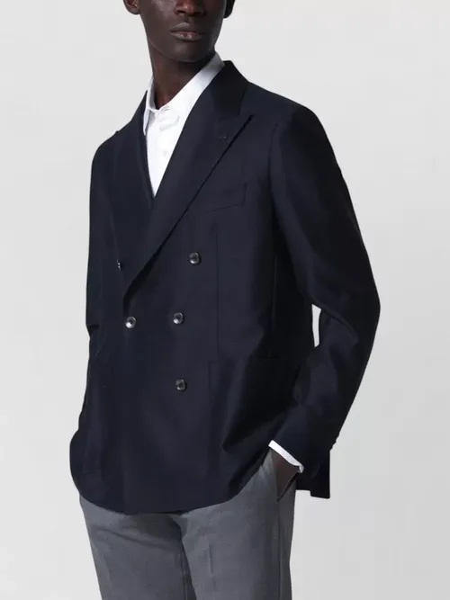 Tagliatore - double breasted coat notch lape