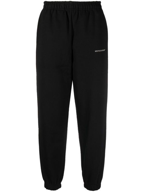 Logo-print cotton track pants - Black